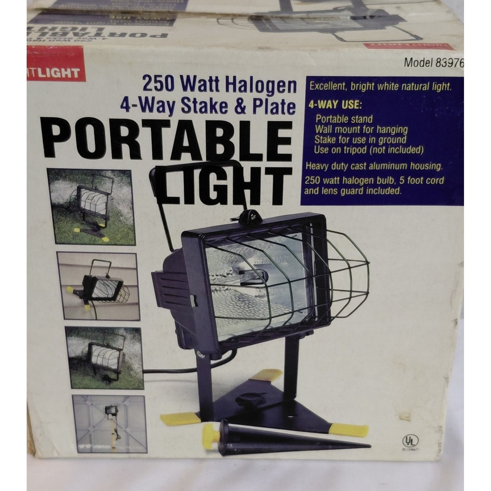 RightLight 250W Halogen Portable Work Light Model 83976 New In Box